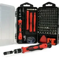 Red Tools Bit-Set Feinmechanik - Reparatur-Set - 123 Teile - viel Zubehör, Bit-Set, 123-St., Feinmechanik, Präzisions-Schraubendreher-Bits, Demontage-Zubehör, Kunststoffkoffer