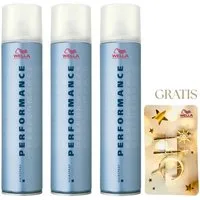 Wella Professionals Haarspray Performance Haarspray – 3x 500 ml inkl. Haarschmuck