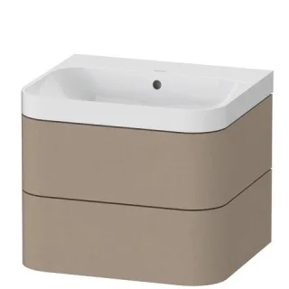 Duravit Happy D.2 Plus c-shaped Set wandhängend Leinen Matt 575x490x480 mm - HP4345N7575 HP4345N7575