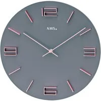 AMS Wanduhr W9590 (Quarzuhr,Holz,Wohnzimmer,Esszimmer,Küche,Arbeitszimmer,Büro,Flur)
