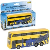 Idena Spielzeug-Bus Idena 40107 - Modellbus Berliner Doppeldecker, mit Rückzugmotor, ca.