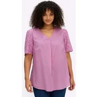Sheego Klassische Bluse Kurzarmbluse Kurzarm