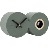 Karlsson Uhr Wanduhr Duo Cuckoo Matt Jungle Green