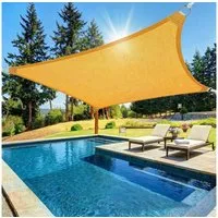 Lapalife Sonnensegel Markise Outdoor aus HDPE-Gewebe, 95% UV-Schutz, luftdurchlässig, Mit D-Ring aus Edelstahl 304, für Terrasse-Garten-Terrasse-Rasen