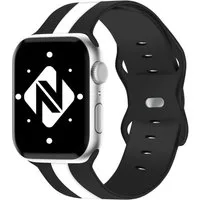 Nalia Smartwatch-Armband Apple Watch 38mm/40/41/42(Serie 10/11), Gestreiftes Silikon Ersatzband / für Sport Fitness Uhr / Atmungsaktiv