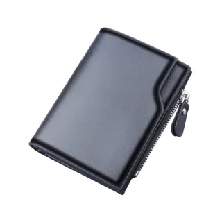 PU Leather Men's Wallet Clutch Bag Card Holder Short Wallets Zipper Large Capacity Vintage Male Purses
