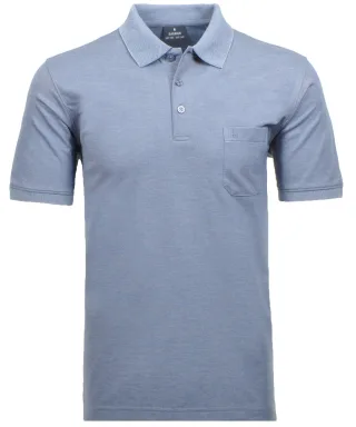 RAGMAN - Softknit-Polo mit Brusttasche, kurzarm - Gr. - 3XL