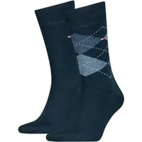 Tommy Hilfiger Socken TH MEN SOCK CHECK 2P (2-Paar, 2 Paar) mit klassischem Argyle-Design