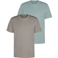 KangaROOS T-Shirt (2er-Pack) Freizeitshirt mit Kurzarm, Rundhals aus reine Baumwolle