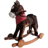 Talson Schaukelpferd Schaukeltier Browny, Kufen, klappbare Rollen, SP3