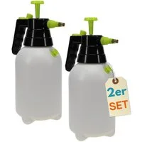 GarPet Drucksprühgerät 2er Set Drucksprüher 1,5 L Sprühflasche Drucksprühgerät Pumpflasche