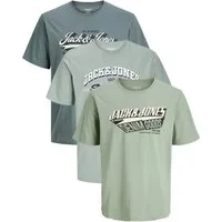 Jack & Jones T-Shirt Stilvolles Slim-Fit oder Regular Shirt mit Printdruck (3er-Pack) Printdruck