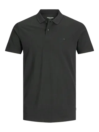 JACK&JONES - JJEBASIC POLO SS NOOS Black - Gr. - XL
