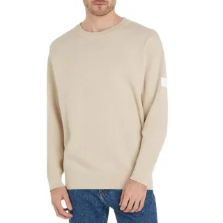 Calvin Klein - "Natural Structure" Sweatshirt Rundhalsausschnitt für Herren (Beige)