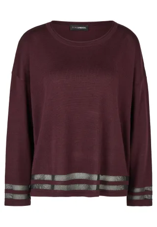 Doris Streich - Pullover aubergine - Gr. - 44