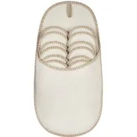 ONVAYA ABS Gästepantoffel, Schwarz, Beige, 6er Set, Antirutsch Sohle Hausschuh