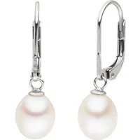 Firetti Paar Ohrhänger Schmuck Geschenk Ohrschmuck Patentbrisur Perle, Made in Germany - mit Süßwasserzuchtperle