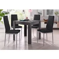 OTTO home Essgruppe, (Set, 5-tlg), mit Tisch in schieferfarben, Breite 80 cm
