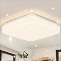 Nettlife LED Deckenleuchte Sternenhimmel Kinderzimmer 15W 21cm 3000K/4000K Weiß Deckenlampe, LED fest integriert, Kinderzimmer Deckenleuchte