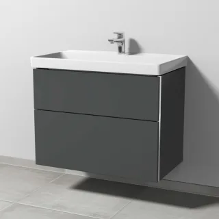 Sanipa 3way Waschtischunterbau zu Villeroy & Boch Avento Waschtisch mit 2 Auszügen, Anthrazit-Matt BR62322