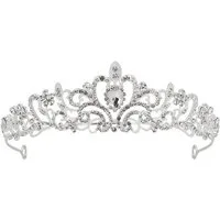 Boland Kostüm Silbernes Diadem Gloria, Funkelnder Kopfschmuck für die Märchenprinzessin
