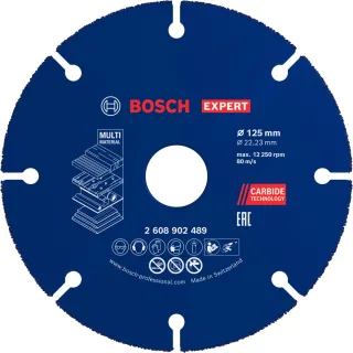 Bosch EXPERT Carbide Multi Wheel Trennscheibe, 125 mm, 22,23 mm - 2608902489