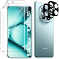 CLM-Tech Displayschutzfolie Flexibel für Xiaomi Redmi Note 15 Pro+ / 15 Pro Plus 5G, Spar-Set, 4 Stück, Folie für Bildschirm und Panzerglas für Kamera 2+2