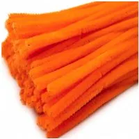 maDDma Basteldraht 20 Draht Pfeifenreiniger 6 mm Länge 30cm CHENILLE Farbe wählbar, neonorange