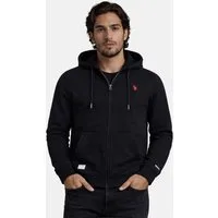 U.S. Polo Assn. Sweatjacke USAuustin – Herren Hoodie mit Reißverschluss Mit Kapuze, durchgehender Reißverschluss, seitliche Eingrifftaschen