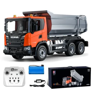 Double E E593 1/20 G540 RC Dump Car Truck Electric Simulation Model with Lighting Sound System Toy Car Scania Official L