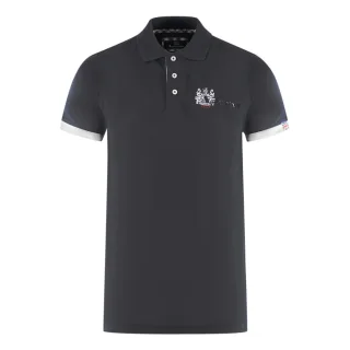 Aquascutum London Aldis Schwarzes Poloshirt