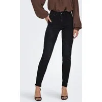 JDY Skinny-fit-Jeans JDYFINA MW SKINNY ANKLE JNS BLK DNM NOOS
