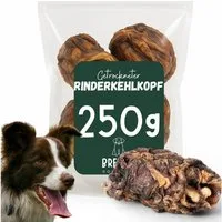 Breers Pet Food Rinderkehlköpfe getrocknet 250 Gramm Hundeleckerlie, Einzelfuttermittel für Hunde für: Hunde, Harter Kauartikel, Leckerli getreidefrei, Hundesnack zuckerfrei
