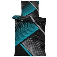 One Home Bettwäsche Fotodruck, Mikrofaser, 2 teilig, Geometrisch Grafisch Modern, Knitterfrei Weich für Sommer und Winter