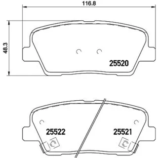 Hella Bremsbel?ge hinten GENESIS Hyundai Kia