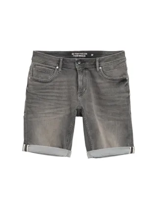 Tom Tailor - TTJOSH REGULAR SLIM Jeans Shorts mit Superstretch used light stone grey denim - Gr. - 33
