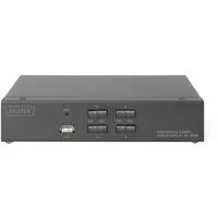Desktop HDMI KVM Switch 4-Port, KVM-Switch schwarz