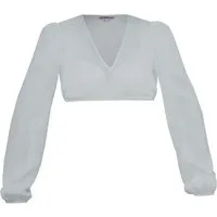 MarJo Dirndlbluse Dirndlbluse Salching lichtgrau