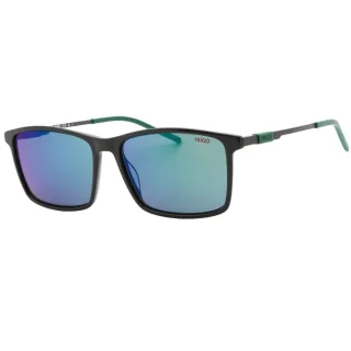 Hugo Boss – Grüne Sonnenbrille mit mehrschichtigen Gläsern und grünem Rahmen