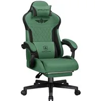 GTPLAYER Gaming-Stuhl Ergonomischer Gaming Sessel Schreibtischstuhl mit Stoffoberfläche (Pacekung), Federsitzkissen