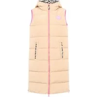 Zwillingsherz Wendeweste "Leopard" Leo Muster, beidseitig tragbar, modisch, Kapuze, Doppel-Zipper