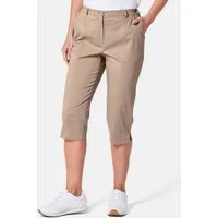 GOLDNER Caprihose Kurzgröße: Kurze Caprihose aus Satin mit Stretch Unifarbenes Design mit flexiblem Teildehnbund