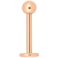 Wildcat Piercing-Set Micro Labret für Ohr, 1 Stück, Titan Grad 23 - wasserfest, hautverträglich, Roségold