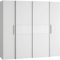 FORTE Kleiderschrank Kalixtus, Made in Europe (B/H/T ca. 200x190x60 cm, 2 Schiebetüren, 2 Drehtüren, 8 Einlegeböden) Kombination aus Dreh- und Schwebetüren, mehrere Farben