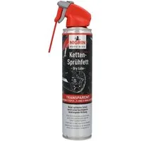 NIGRIN Schmierfett Moto-Bike Ketten-Fett Sprüh-Fett 400ml Motorrad, 259 g, 400 ml, (1-St), Ketten-Sprühfett Dry-Lube Reinigung Pflege Antriebskette Motorrad Fett