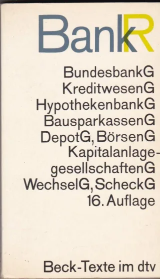 Bankrecht : Textausgabe.