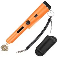 TUWENA Metalldetektor Metalldetektor Klein, Tragbar Metallsuchgerät IP66 Wasserdichter, Mit LED Indicator/Alarm Licht/Holster für Goldsuche, Schmuck, Silber