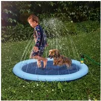 Bestlivings Badespielzeug Sprinklermatte für Kinder & Hunde (1-tlg), robustes PVC, Gartenschlauchanschluss, Anti-Rutsch Beschichtung