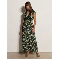 Apricot Maxikleid Jasmine Maxikleid in Wickeloptik mit Blumenmuster
