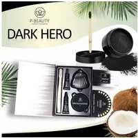 P-Beauty Cosmetic Accessories Zahnbleaching-Kit Zahnaufhellung Set weiße Zähne Teeth Whitening mit Aktivkohle